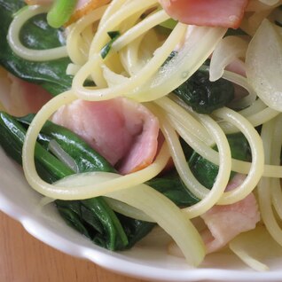 野菜がとりたい、ほうれんそうのスパゲッティ